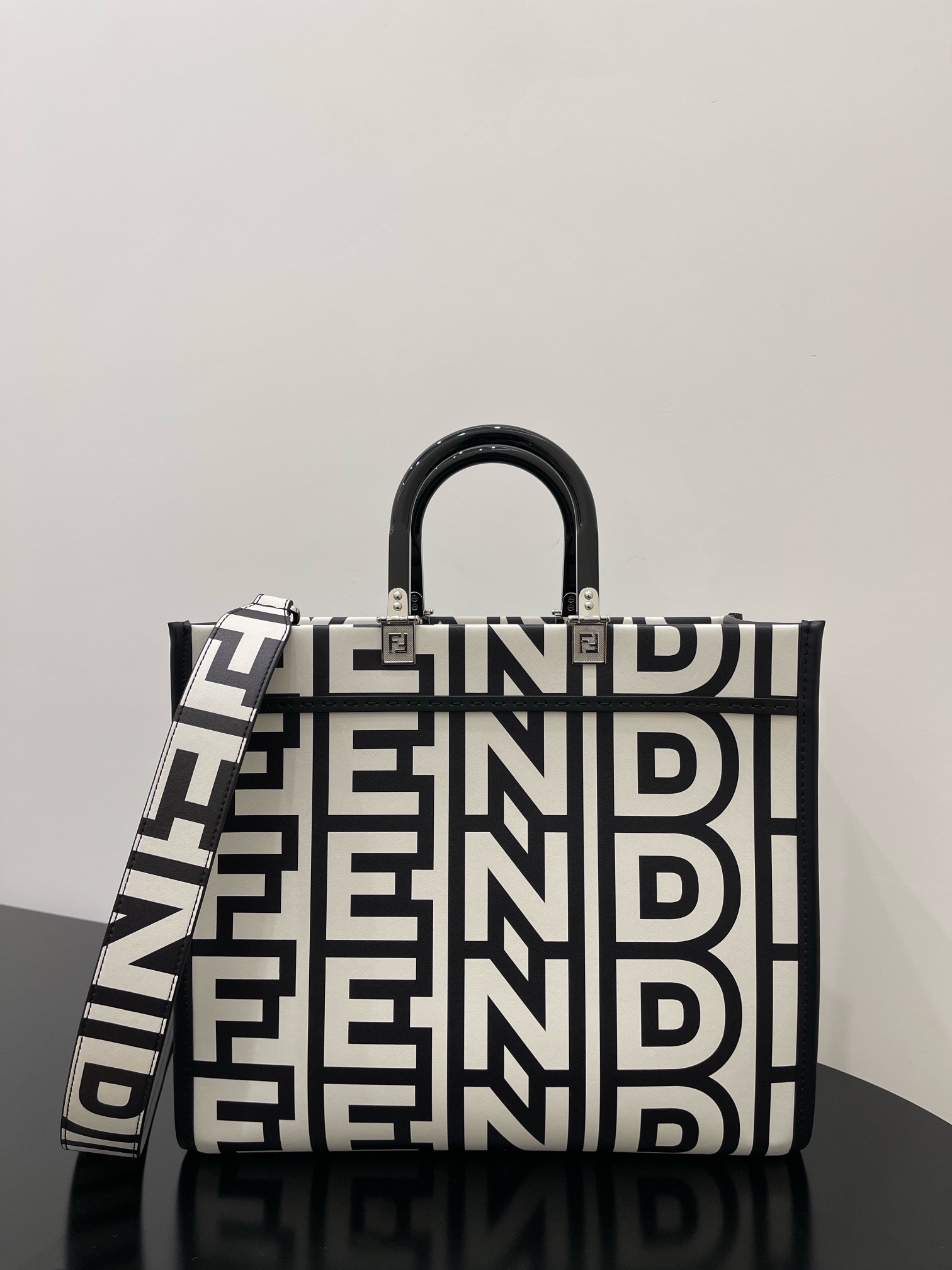 Fendi Black & White Limited Edition Tote Bag