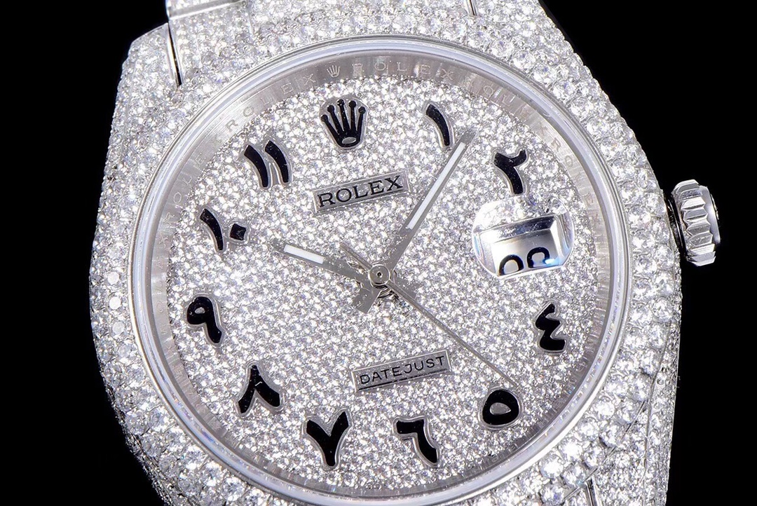Perfect Datejust Starry Dial Watch - 904L Steel & Swarovski Diamonds