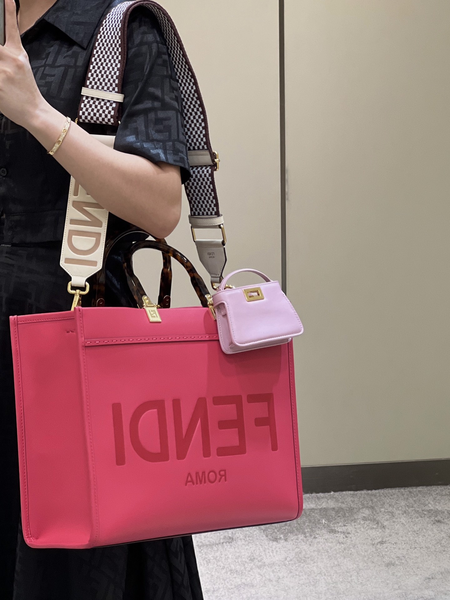 Fendi Latest Red Tote Bag