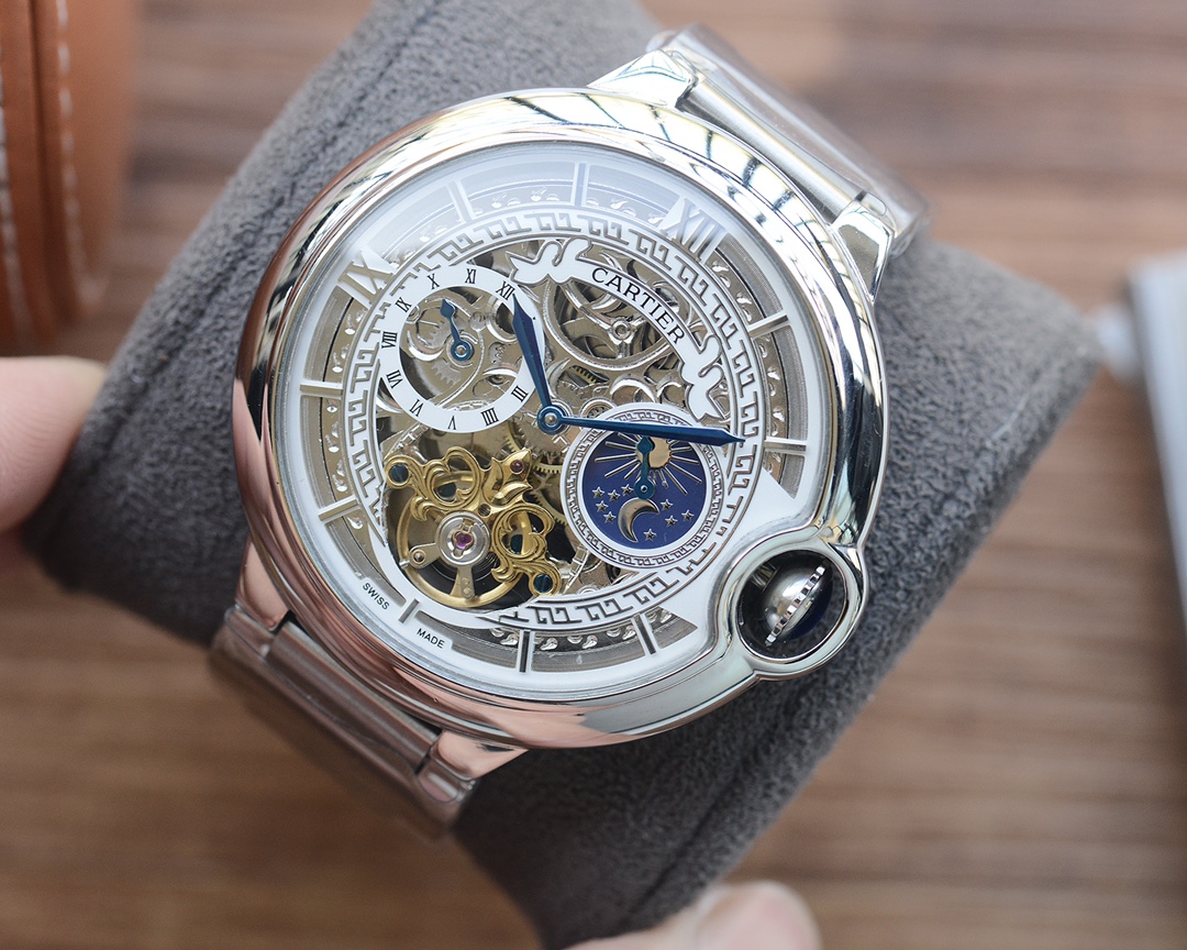 Cartier Ballon Bleu Series: Exquisite Skeleton Design with Starry Flying Tourbillon