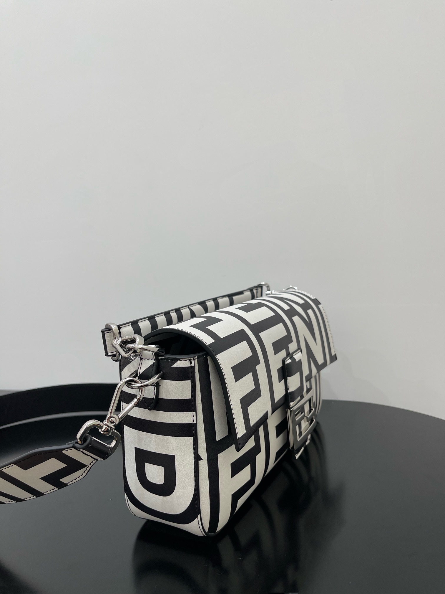 Fendi Black & White Limited Edition Baguette Bag