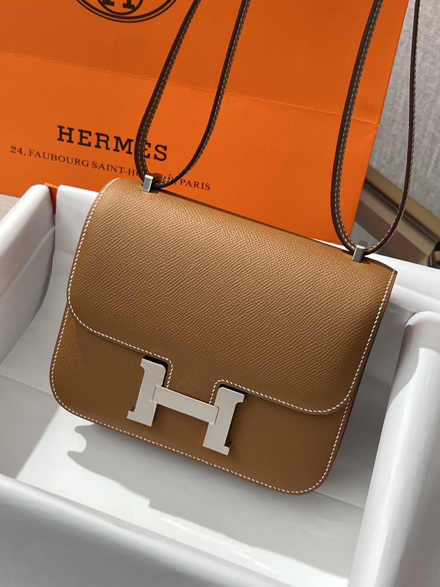 Hermès Constance 19 Black with Silver Hardware