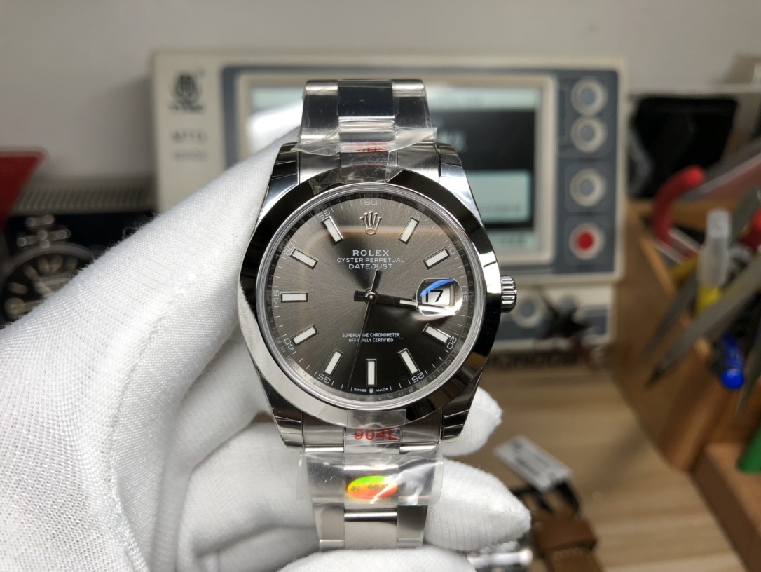 Rolex Datejust 41mm with a striking grey dial