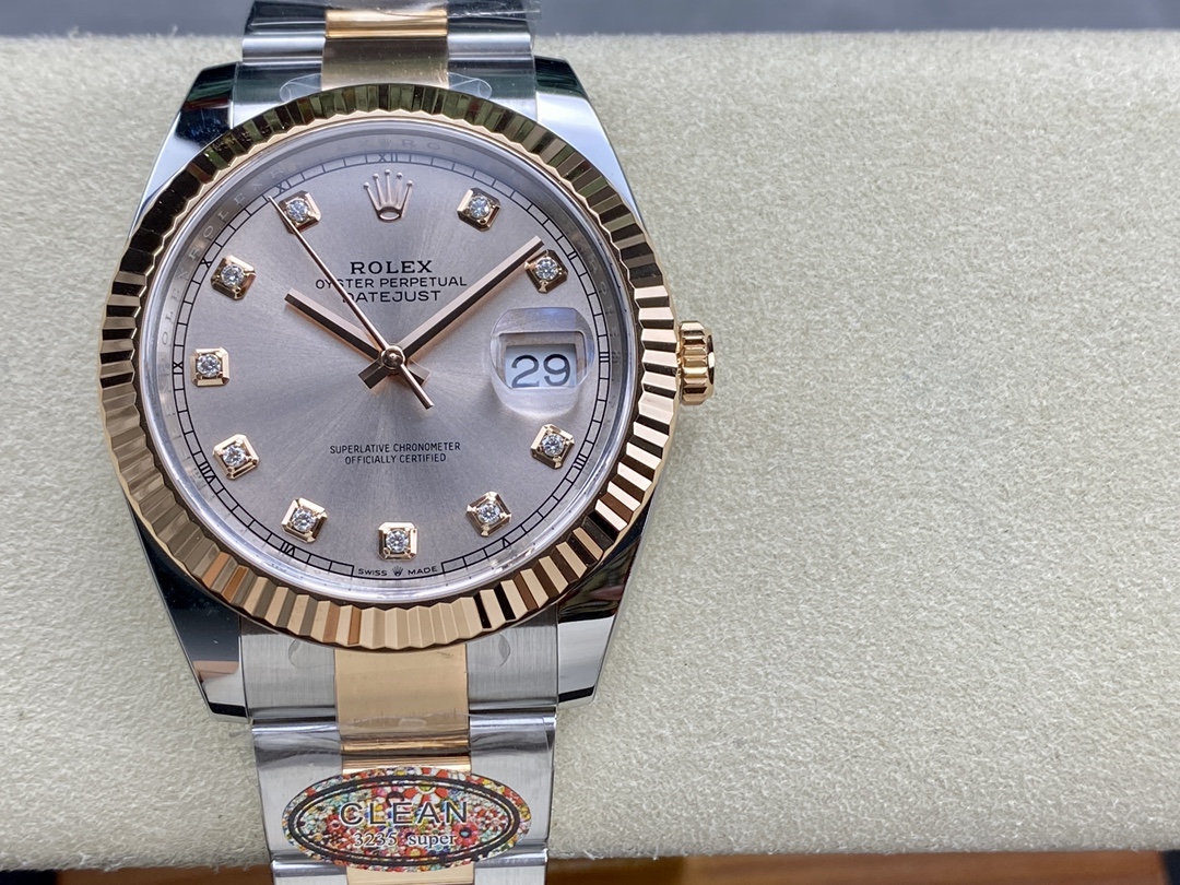 Rolex Datejust  with a soft champagne dial