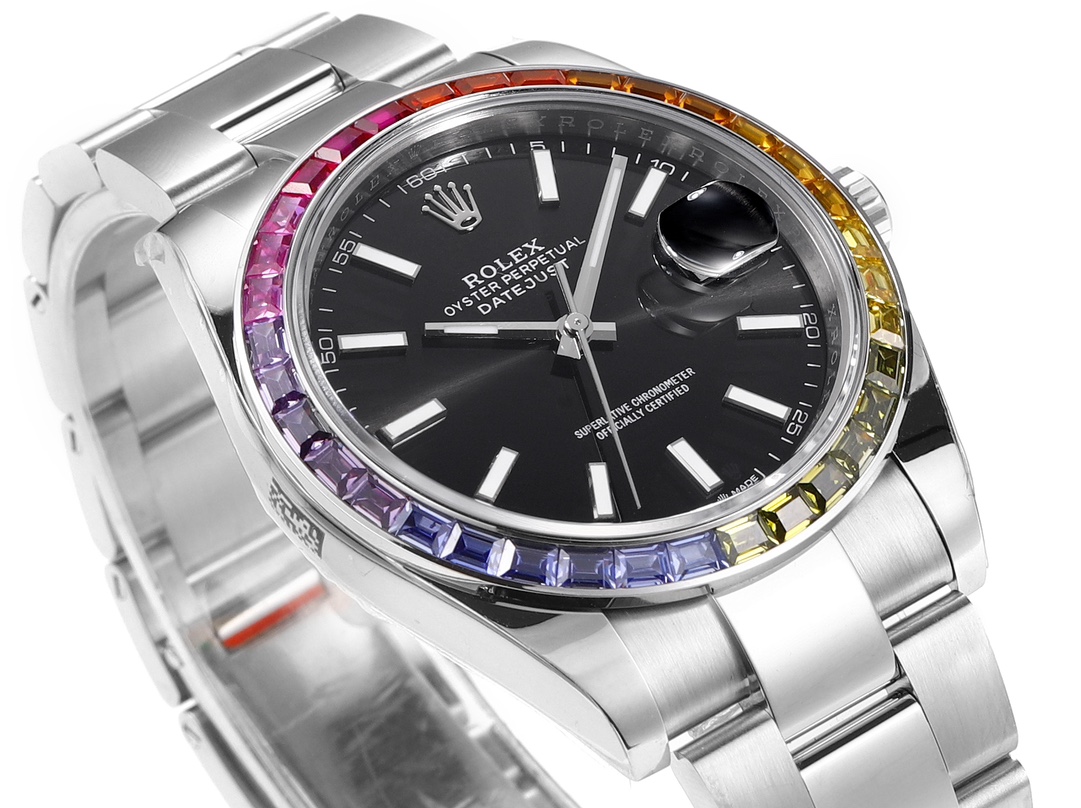 Rolex Datejust Rainbow Bezel