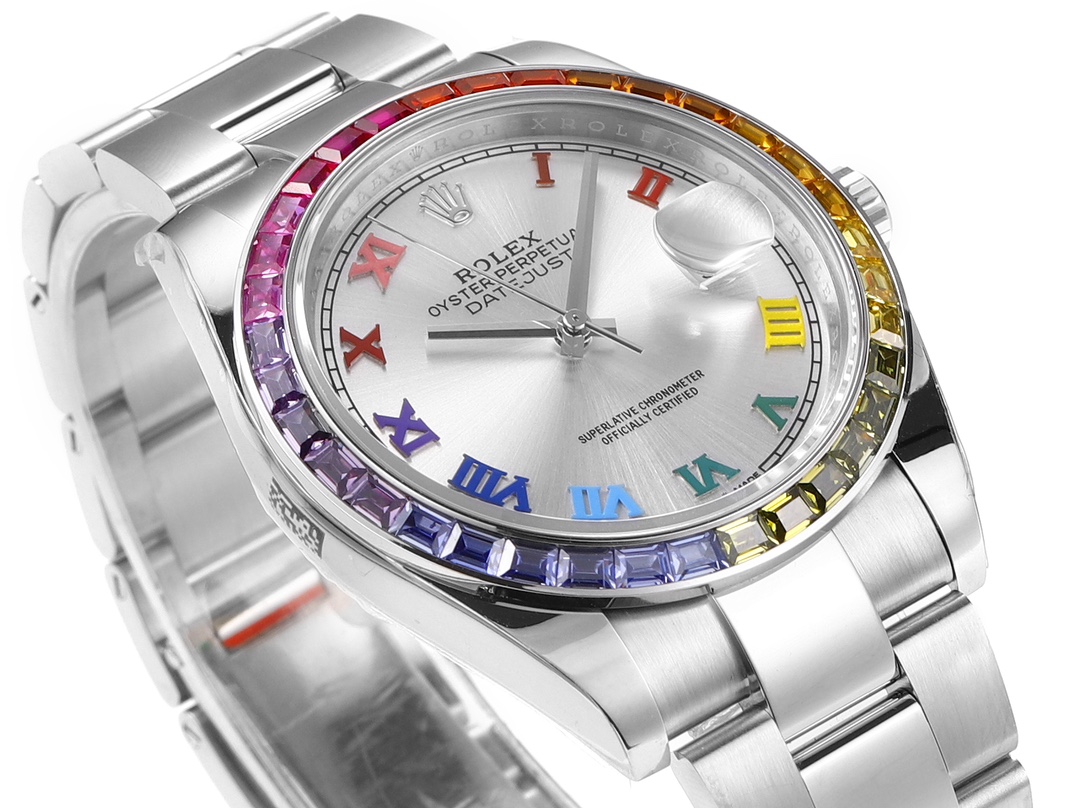 Rolex Datejust Rainbow Bezel