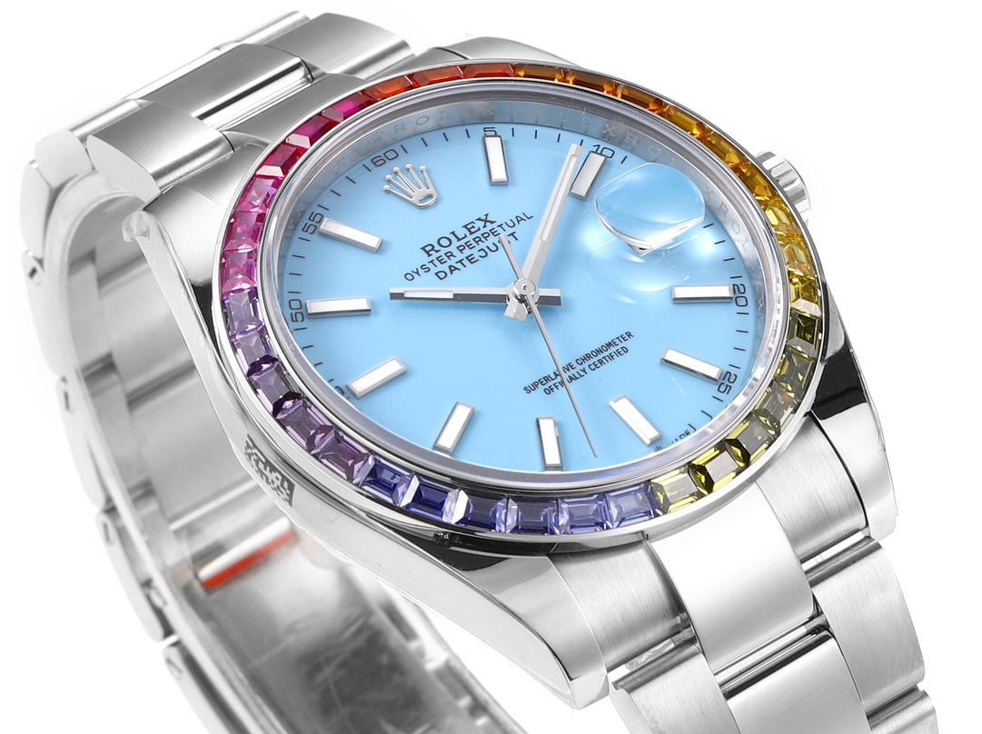 Rolex Datejust Rainbow Bezel