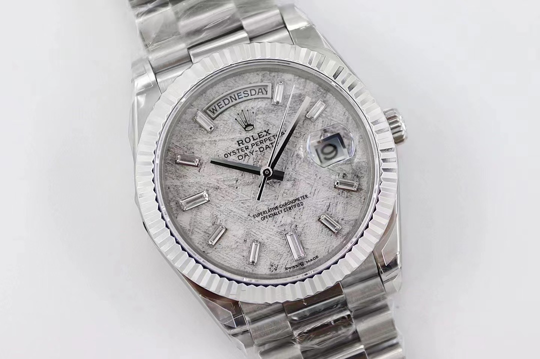 Rolex Day-Date  — Meteorite Dial | 904L Steel | Precision Automatic Movement