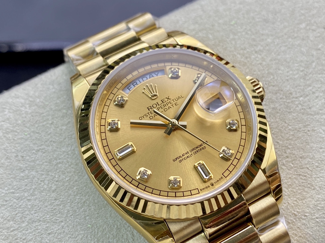 Rolex Day-Date  Gold-Toned 904L Steel Replica｜Swiss 3235 Movement