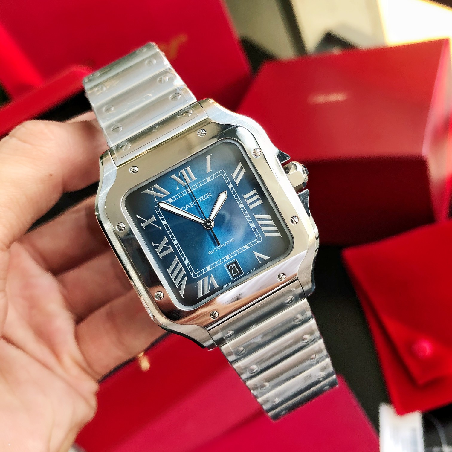 Santos 39.8mm SmartLink Upgraded Edition – A Perfectly Crafted Masterpiece with Unique Features