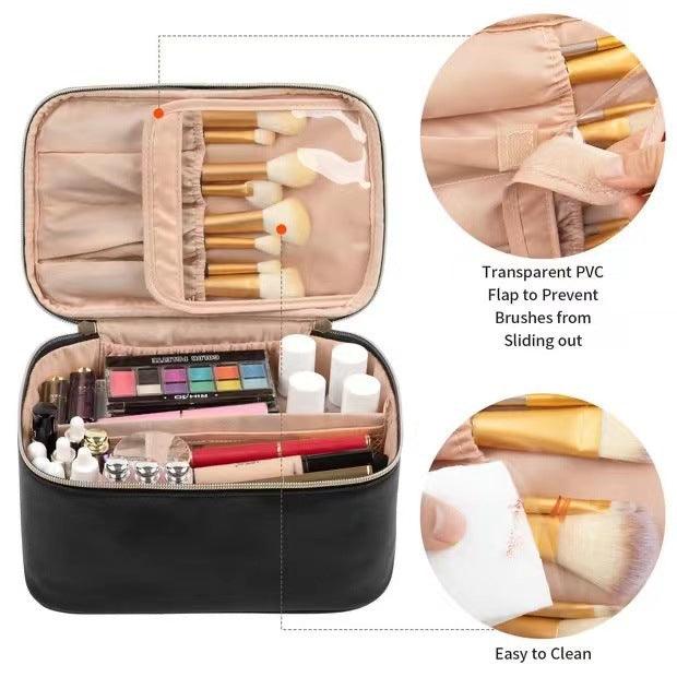 Large Capacity PU Cosmetic Bag - Portable Travel Toiletry Bag®