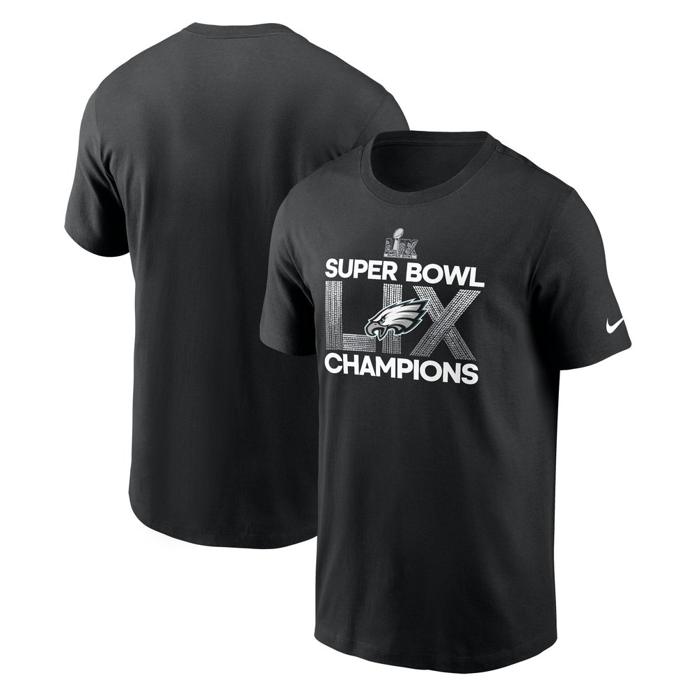Men's Philadelphia Eagles  Black Super Bowl LIX Champions Supplemental T-Shirt