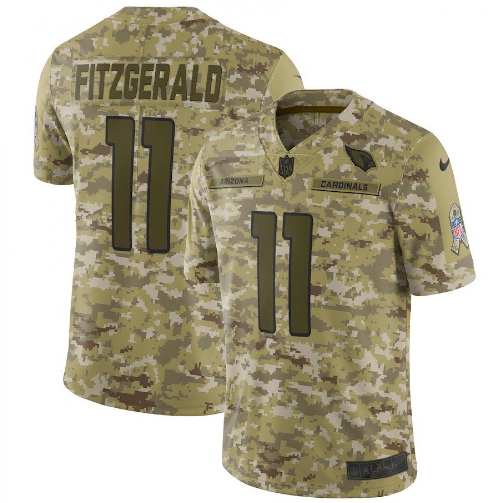 Men's Arizona Cardinals  #11 Larry Fitzgerald 2018 Camo Salute to Service Limited Stitched NFL Jersey