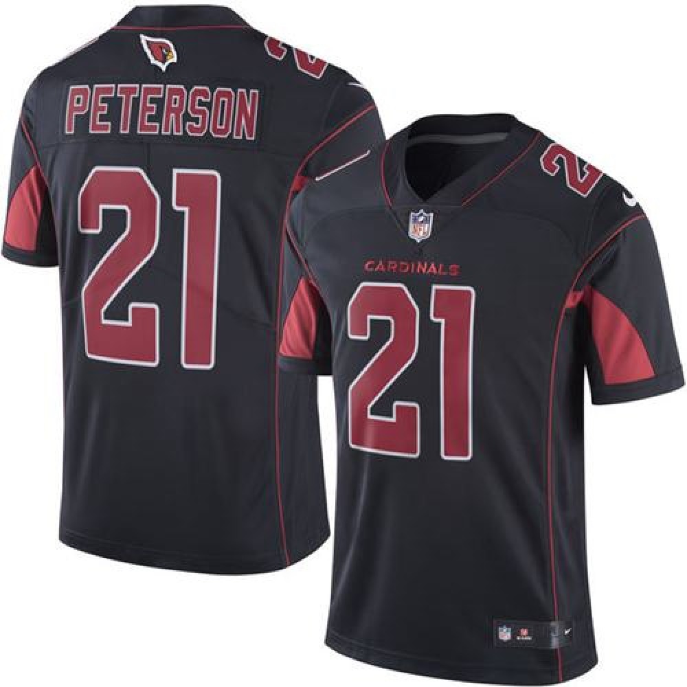 Cardinals #21 Patrick Peterson Black Men's Stitched NFL Limited Rush Jersey