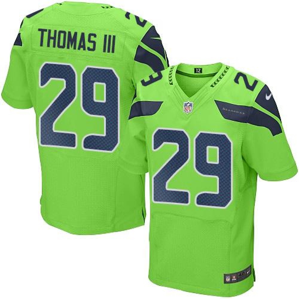Seahawks #29 Earl Thomas III Green Men's Stitched NFL Elite Rush Jersey