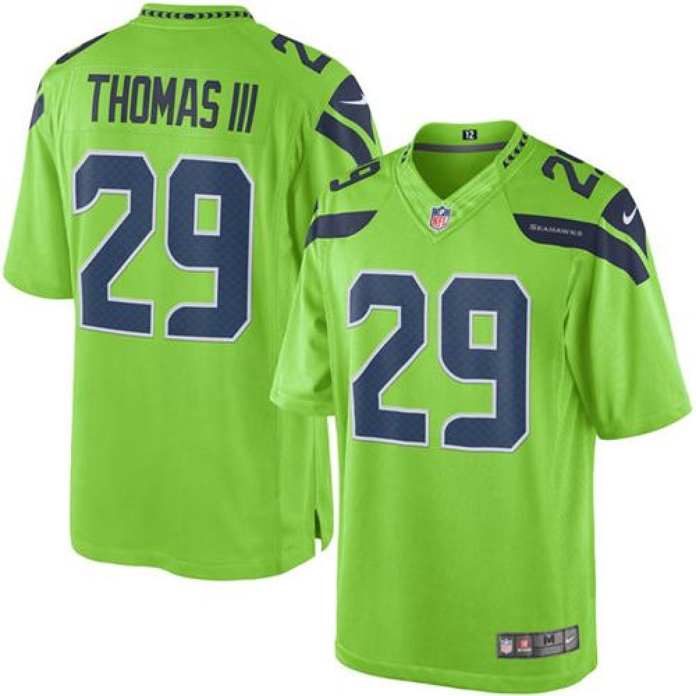 Seahawks #29 Earl Thomas III Green Men's Stitched NFL Limited Rush Jersey