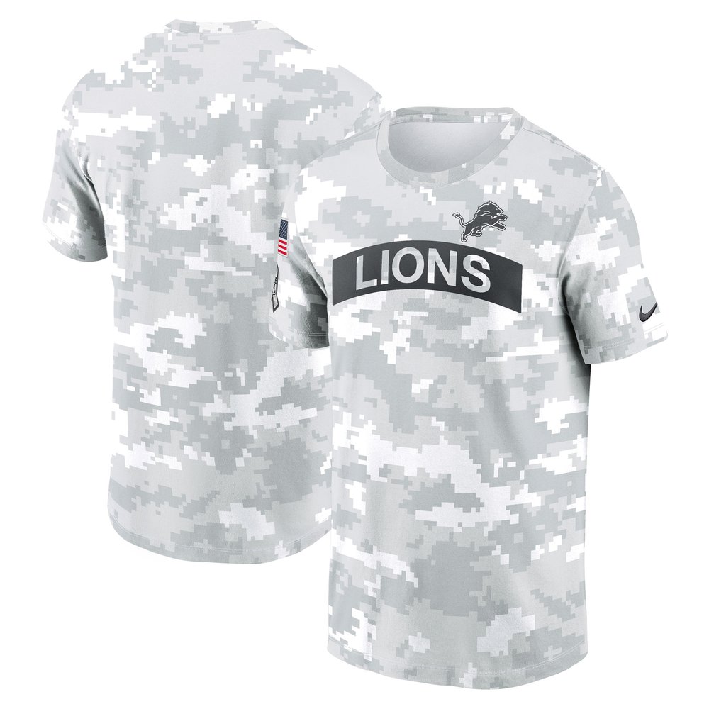 Men's Detroit Lions  White 2024 Salute To Service Big & Tall Performance T-Shirt