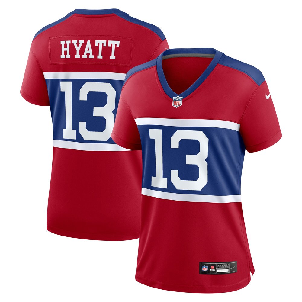 Women's New York Giants Jalin Hyatt  Century Red Alternate Player Game Jersey