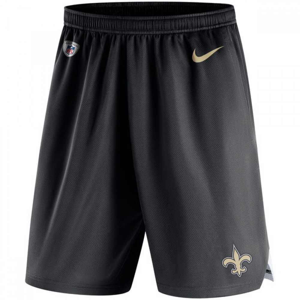 Men's New Orleans Saints  Black Knit Performance Shorts