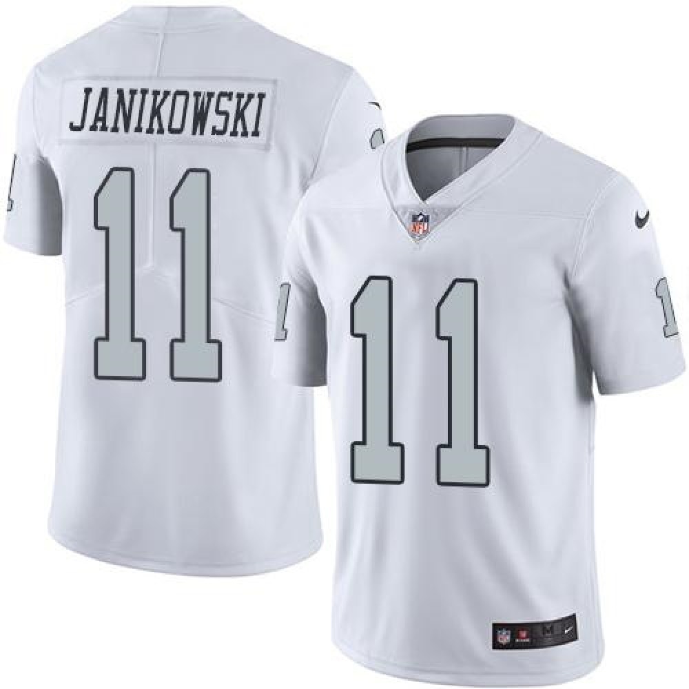 Raiders #11 Sebastian Janikowski White Youth Stitched NFL Limited Rush Jersey