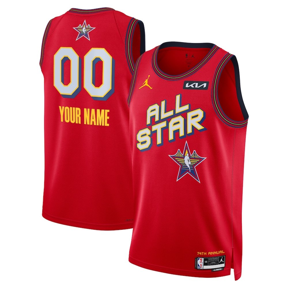 Unisex   Red 2025 NBA All-Star Game Swingman Custom Jersey