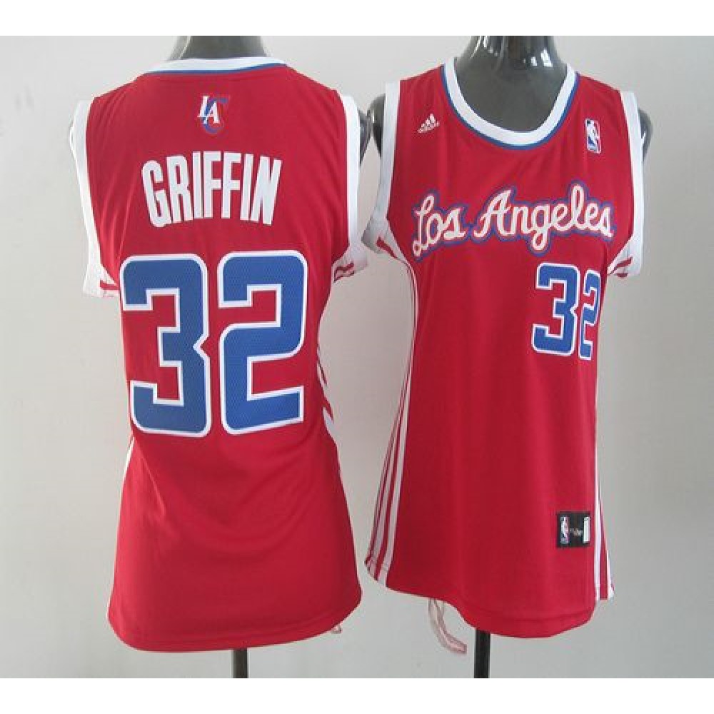 Clippers #32 Blake Griffin Red Women's Road Stitched NBA Jersey