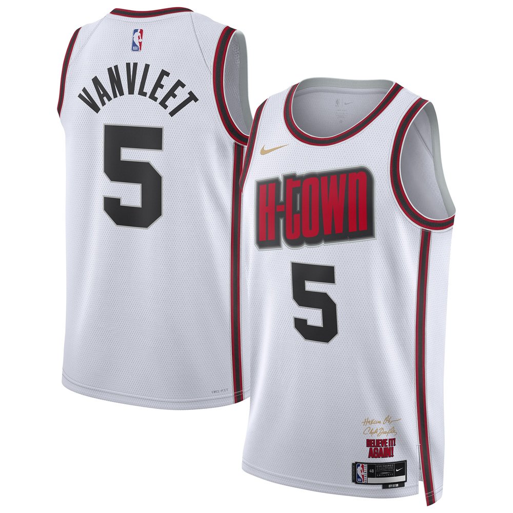 Unisex Houston Rockets Fred VanVleet  White 2024/25 Swingman Player Jersey - City Edition