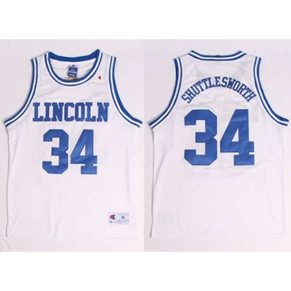 Lincoln He Got Game #34 Jesus Shuttlesworth White Stitched Basketball Jersey