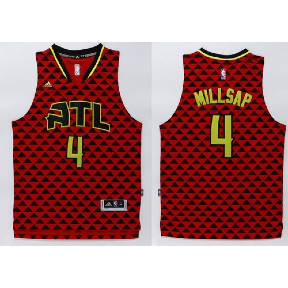 Hawks #4 Paul Millsap Red Swingman Stitched NBA Jersey