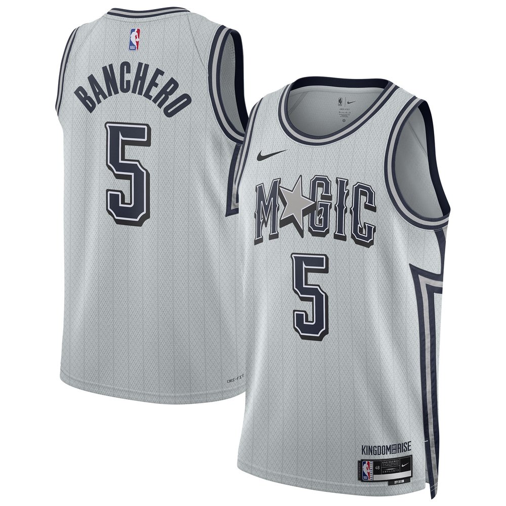 Unisex Orlando Magic Paolo Banchero  Silver 2024/25 Swingman Player Jersey - City Edition