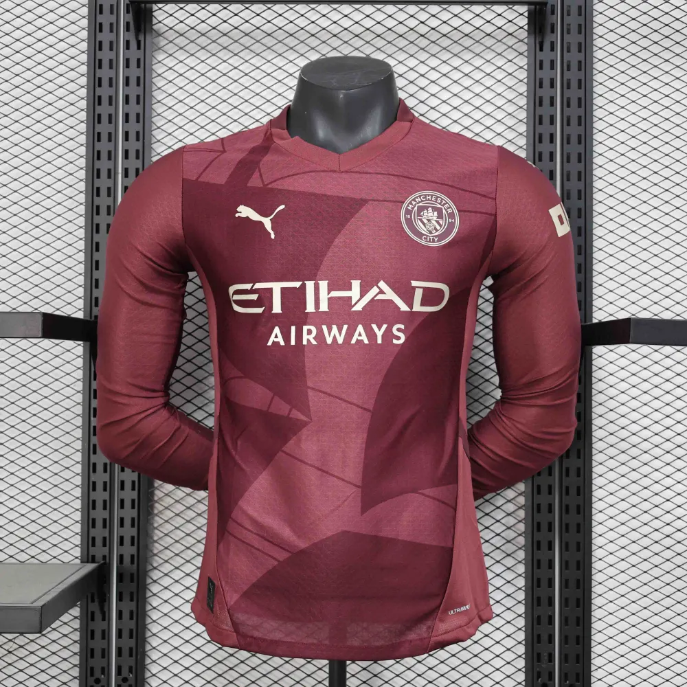 Manchester City Authentic Third Away Long Sleeve Football Jersey Shirt 2024/25