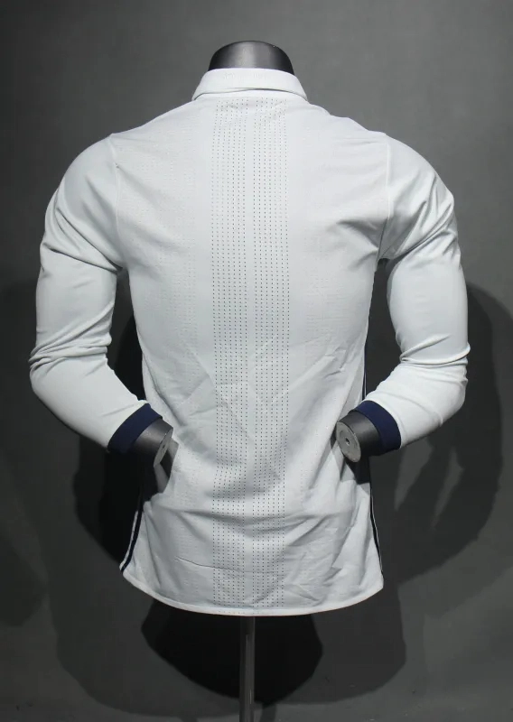 Real Madrid Authentic Retro Jersey Home Long Sleeve Soccer Shirt 2016/17