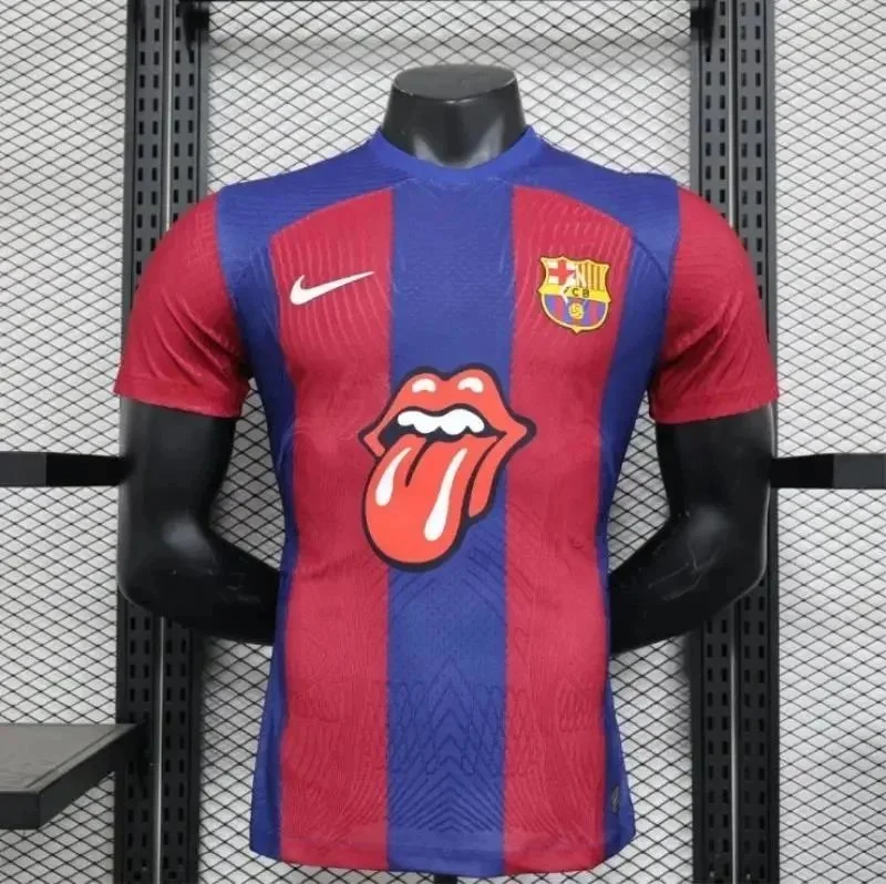 Authentic Soccer Jersey Barcelona x Rolling Stones Edition Shirt 2023/24