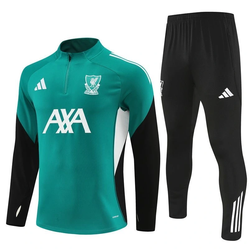 Kids Liverpool Training Kit (Sweatshirt+Pants) Green 2025/26