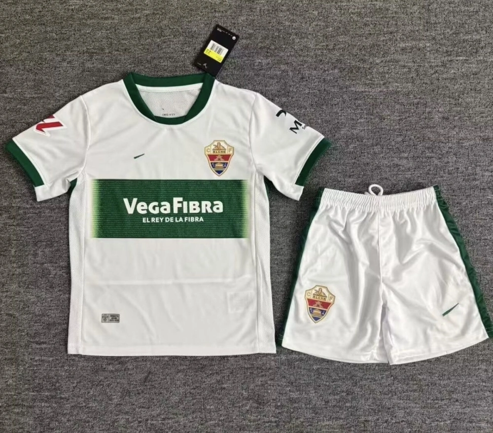 Elche CF Home Kids Kit Jerseys+Shorts 2025/26