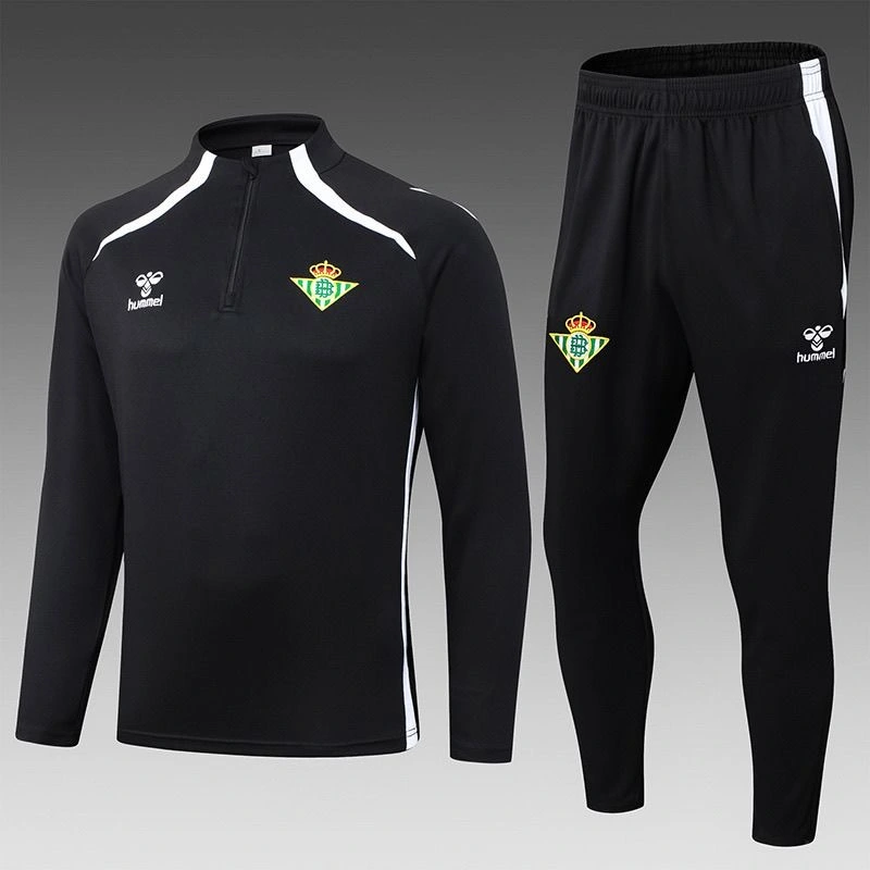 Real Betis Training Kit (Sweatshirt+Pants) Black 2025/26