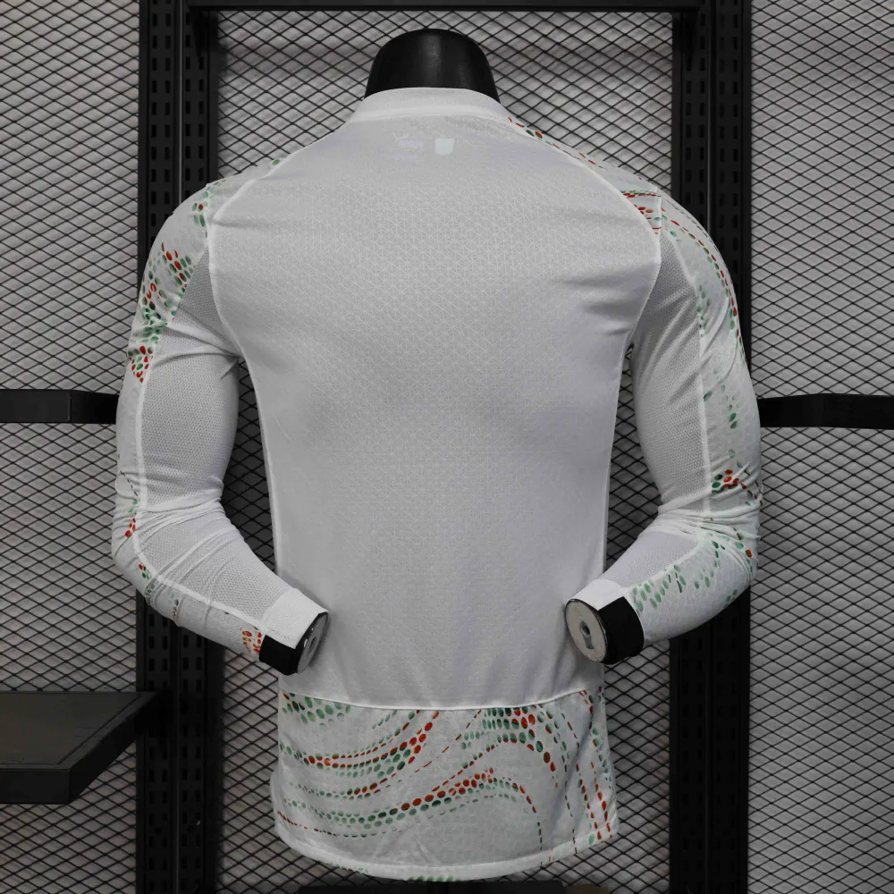 Portugal Authentic Soccer Jersey Away Long Sleeve Shirt 2025