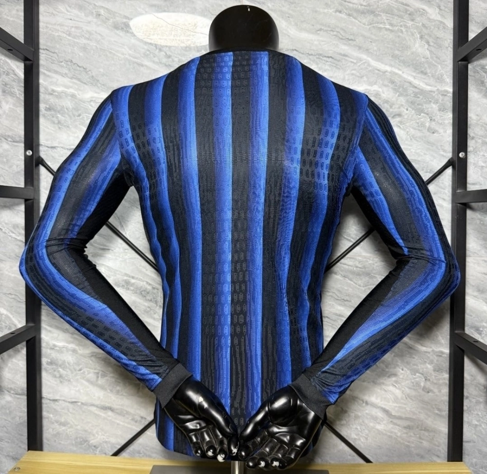 Authentic Soccer Jersey Inter Milan Home Long Sleeve Shirt 2025/26