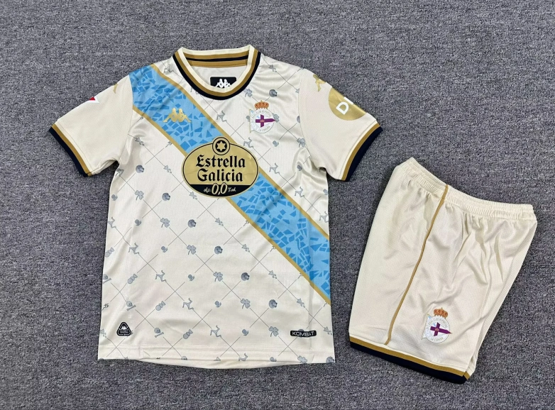 Deportivo La Coruña Soccer Jersey Away Kids Kit Jersey+Shorts 2025/26