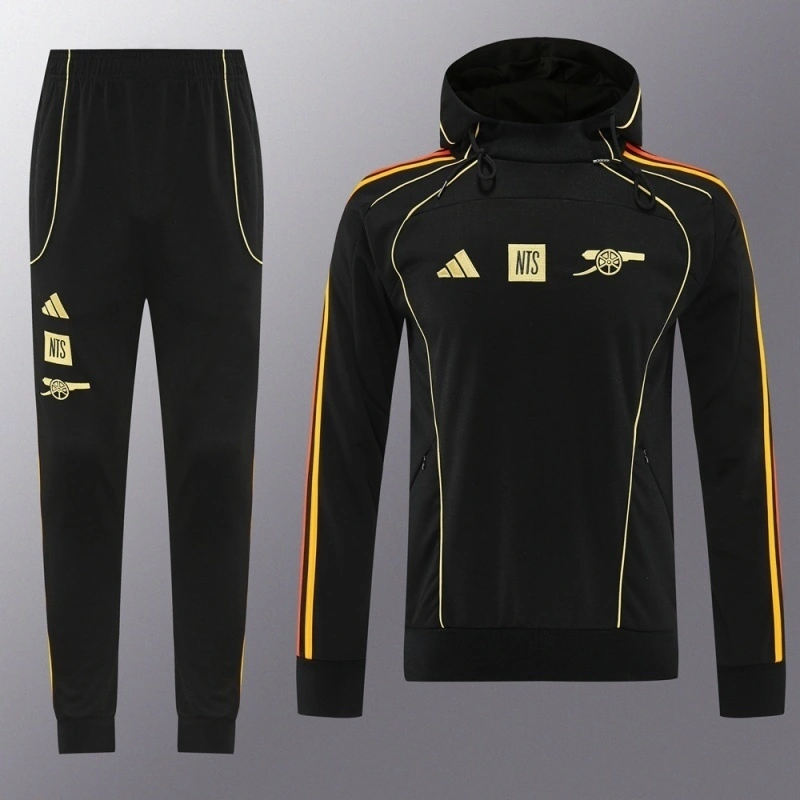 Arsenal UPB Hoodie Training Kit (Sweatshirt+Pants) Black 2025/26