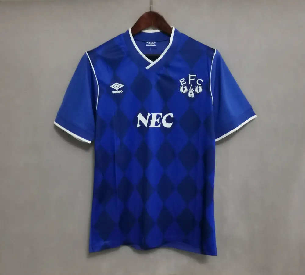 Everton Retro Football Jersey Home Custom Shirt 1986/87