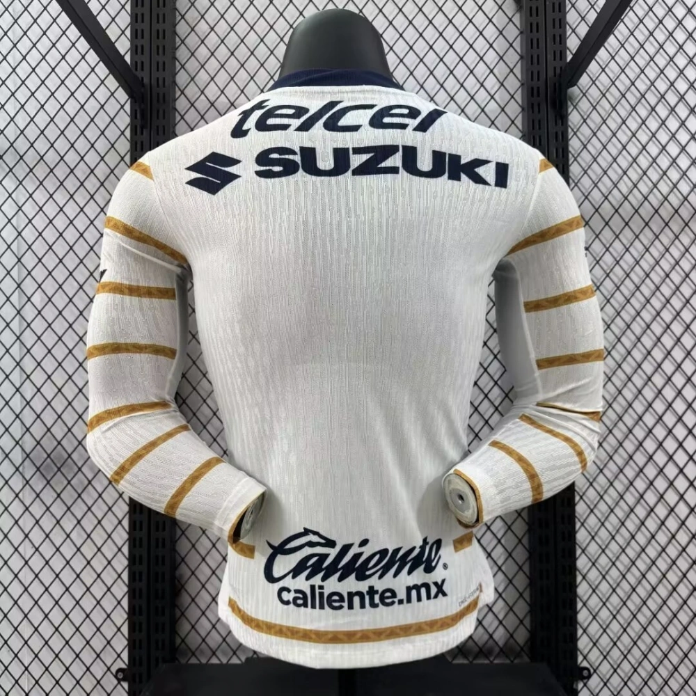 Pumas UNAM Authentic Soccer Jersey Home Long Sleeve Shirt 2024/25