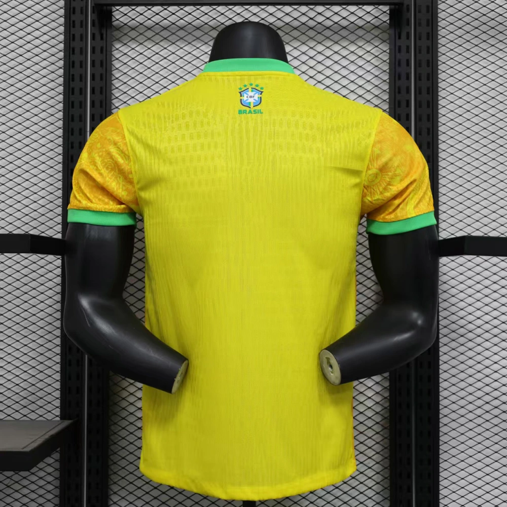 Brazil Authentic Soccer Jersey Jesus Christ the Redeemer Match Shirt 2024