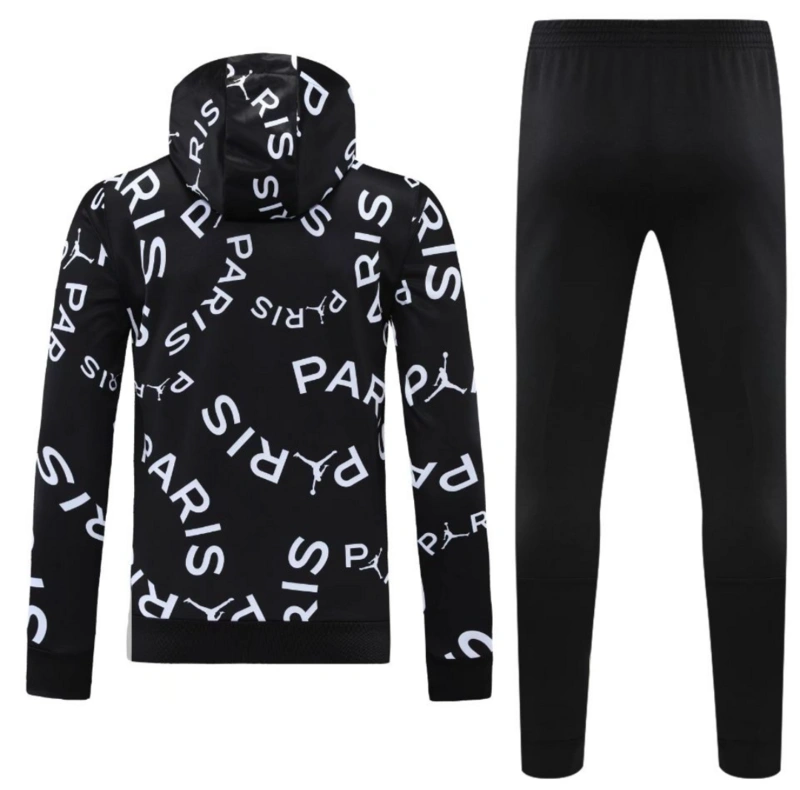 PSG Technical Hoodie Training Kit (Sweatshirt+Pants) Black 2025/26