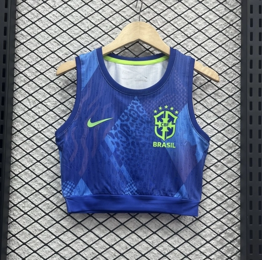 Brazil Soccer Jersey Away Women's Vest 2025