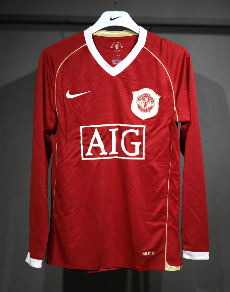 Manchester United Retro Authentic Home Long Sleeve Football Jersey Shirt 2006/07