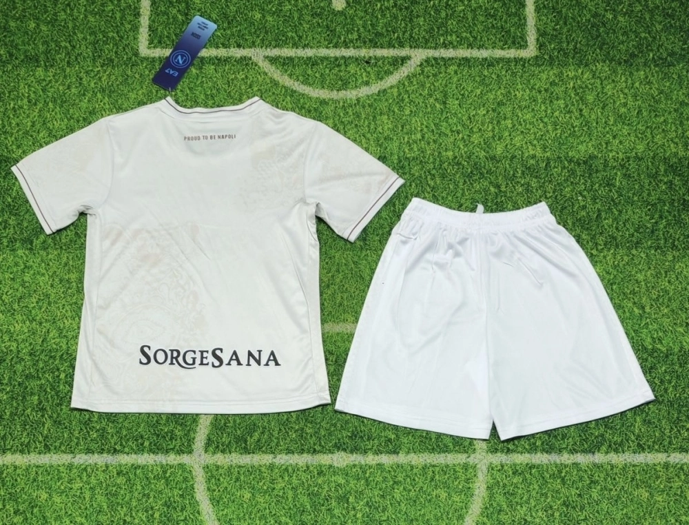 Napoli Soccer Jersey Away Kids Kit Jersey+Shorts 2025-26