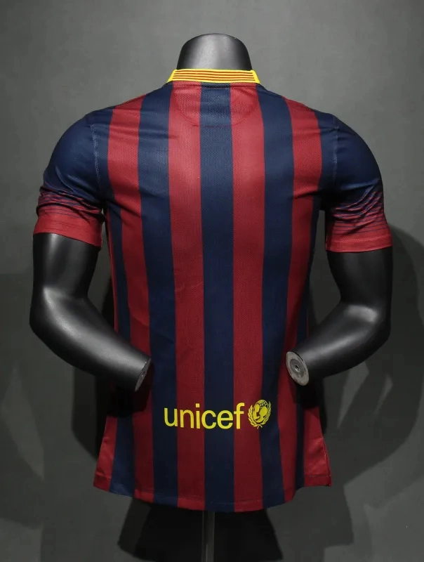Authentic Barcelona Retro Jersey Home Soccer Shirt 2013-14