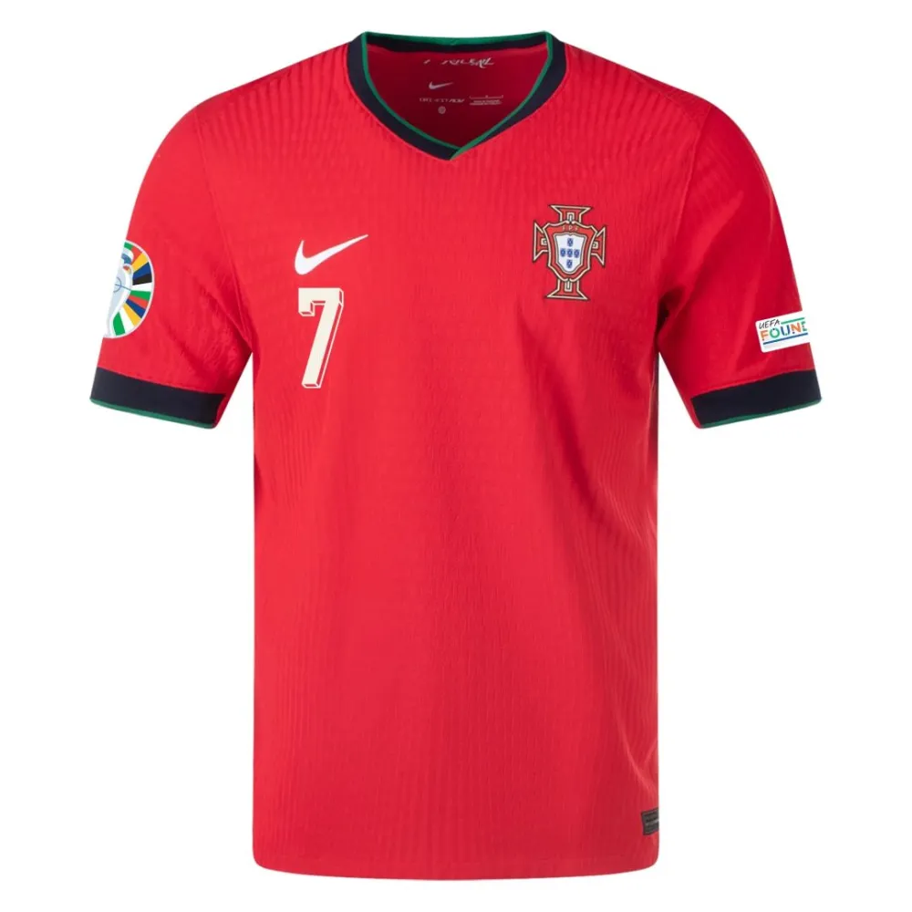 Ronaldo #7 Portugal Authentic Soccer Jersey Home Shirt EURO 2024
