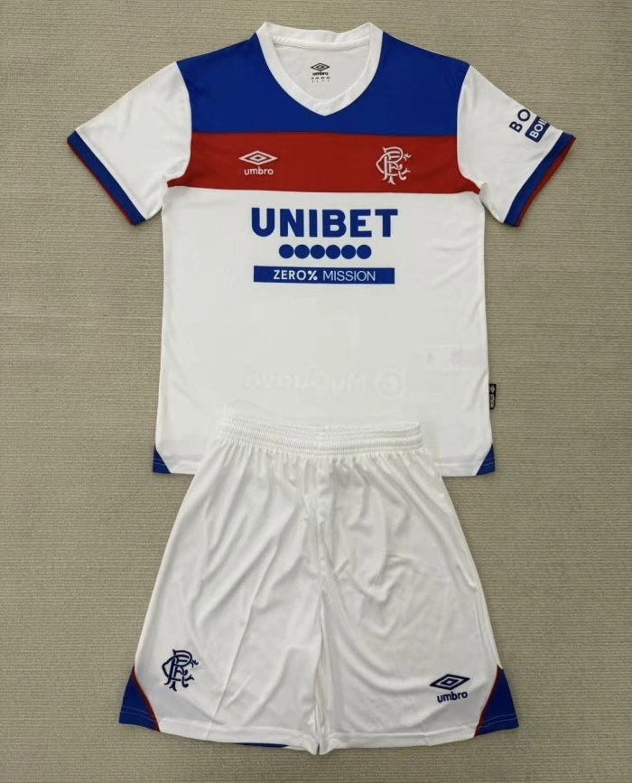 Rangers FC Soccer Jersey Away Kids Kit Jersey+Shorts 2025/26
